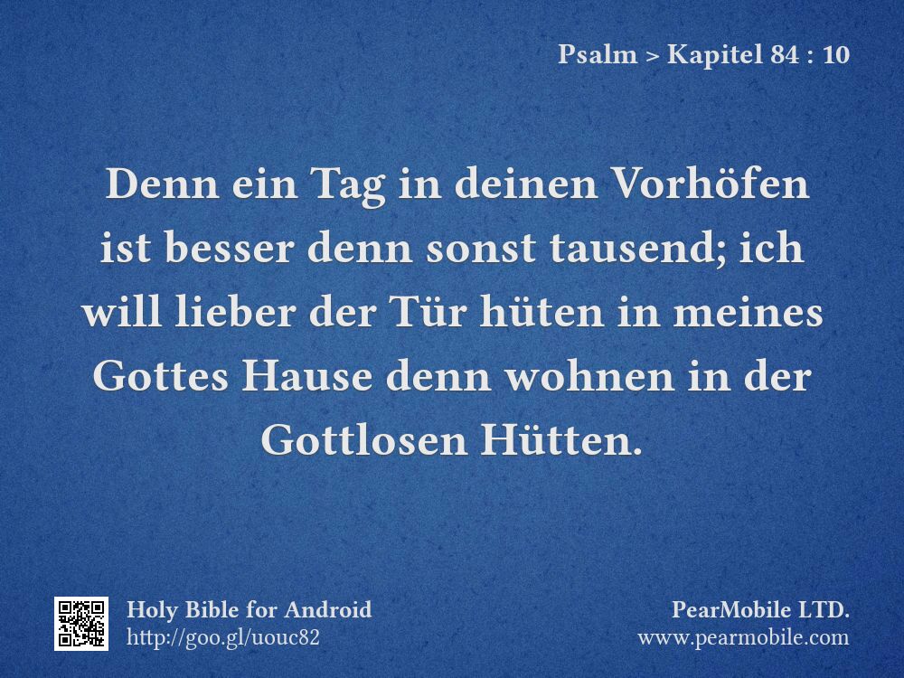 Psalm, Kapitel 84:10